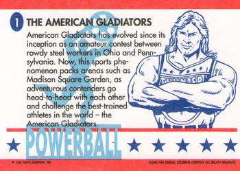 1991 Topps American Gladiators #1 The American Gladiators Back